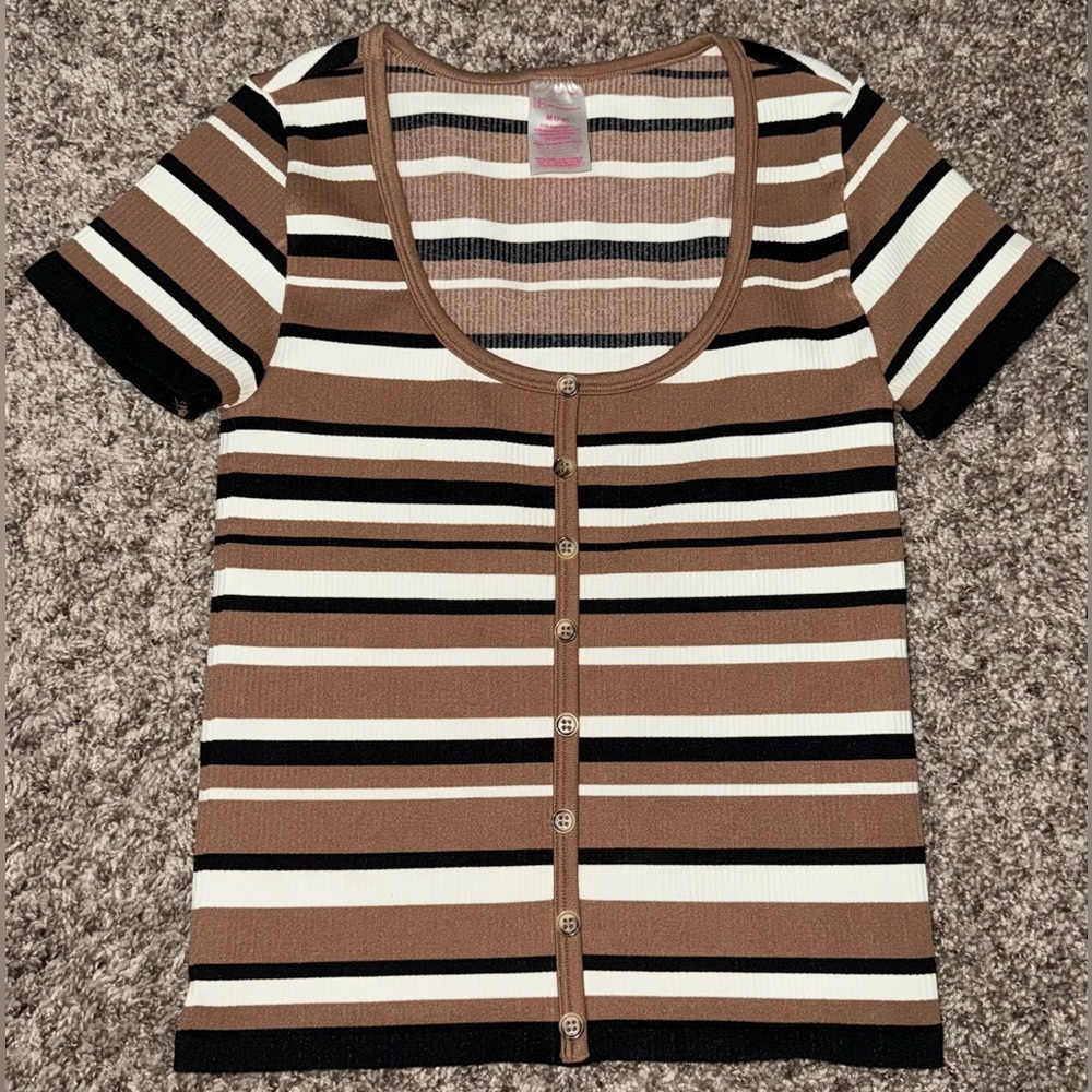 No Boundaries Multicolor Striped Knit Top
